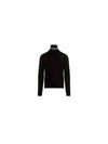 Logo Superfine Wool Turtleneck Black - PRADA - BALAAN 2