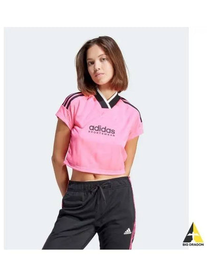 Tiro Summer Crop Jersey Women s Short Sleeve T Shirt Pink - ADIDAS - BALAAN 2