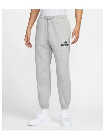 Sportswear Club Fleece Track Pants Dark Grey Heather - NIKE - BALAAN 1