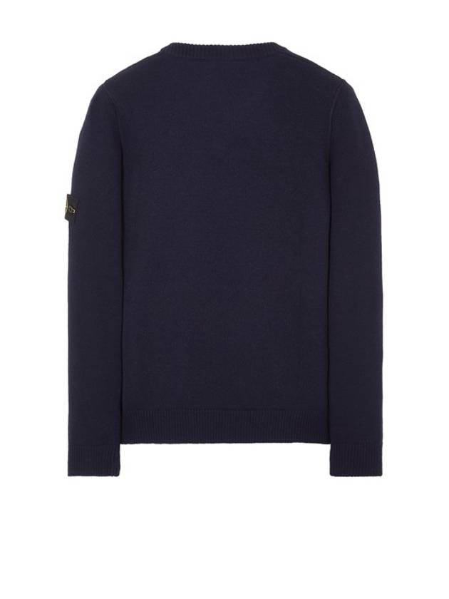 Wappen Patch V Neck Knit Top Navy - STONE ISLAND - BALAAN 3