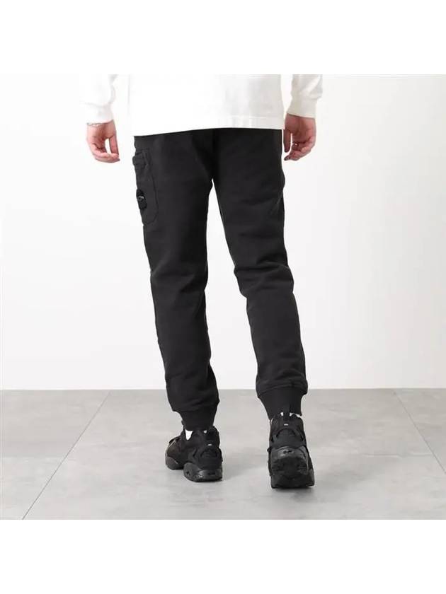 Waffen Patch Cotton Fleece Track Pants Black - STONE ISLAND - BALAAN 4