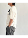 Distressed Flocked Logo Short Sleeve T-Shirt White - DIESEL - BALAAN 4