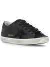 Superstar Glitter Tab Leather Low Top Sneakers Black - GOLDEN GOOSE - BALAAN 3