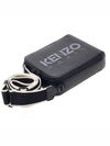 Logo Belt Leather Messenger Bag Black - KENZO - BALAAN 5