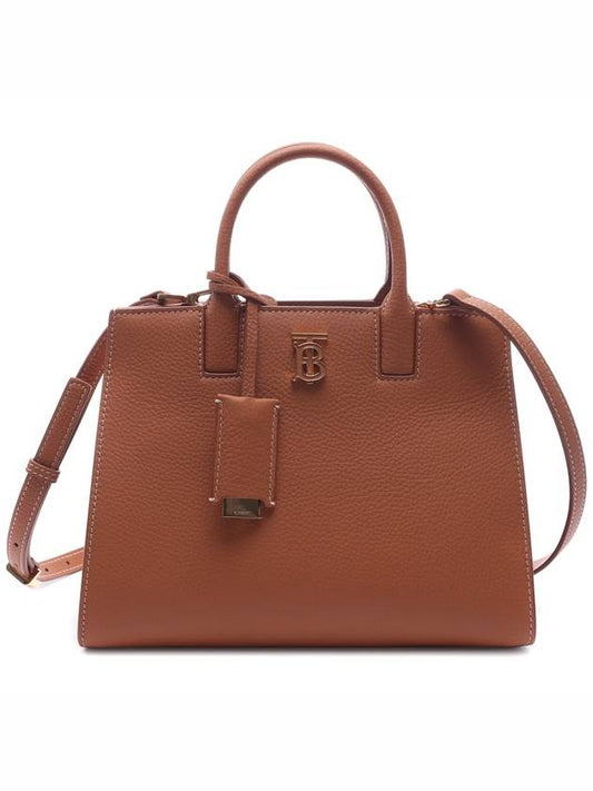 Mini Frances Leather Tote Bag Brown - BURBERRY - BALAAN 2