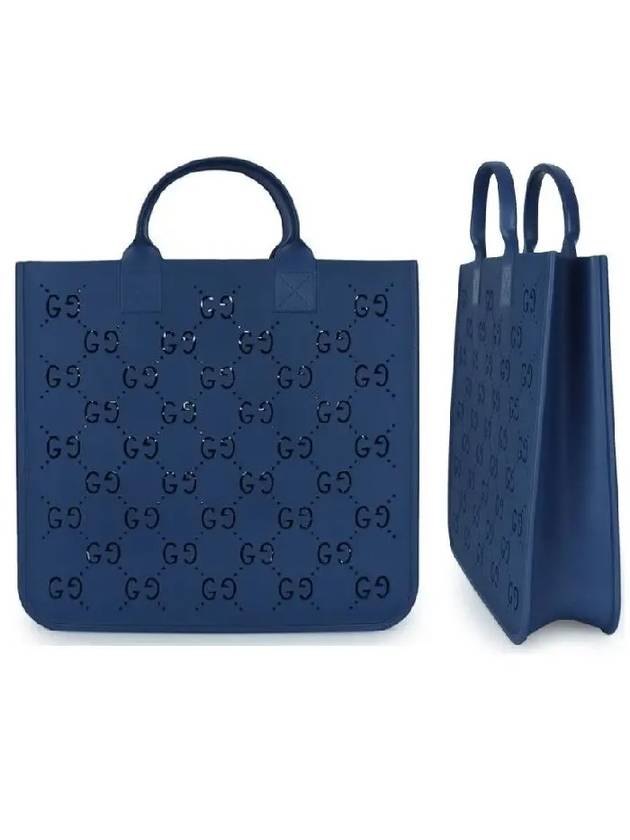 Kids GG Motif Rubber Tote Bag Blue - GUCCI - BALAAN 2