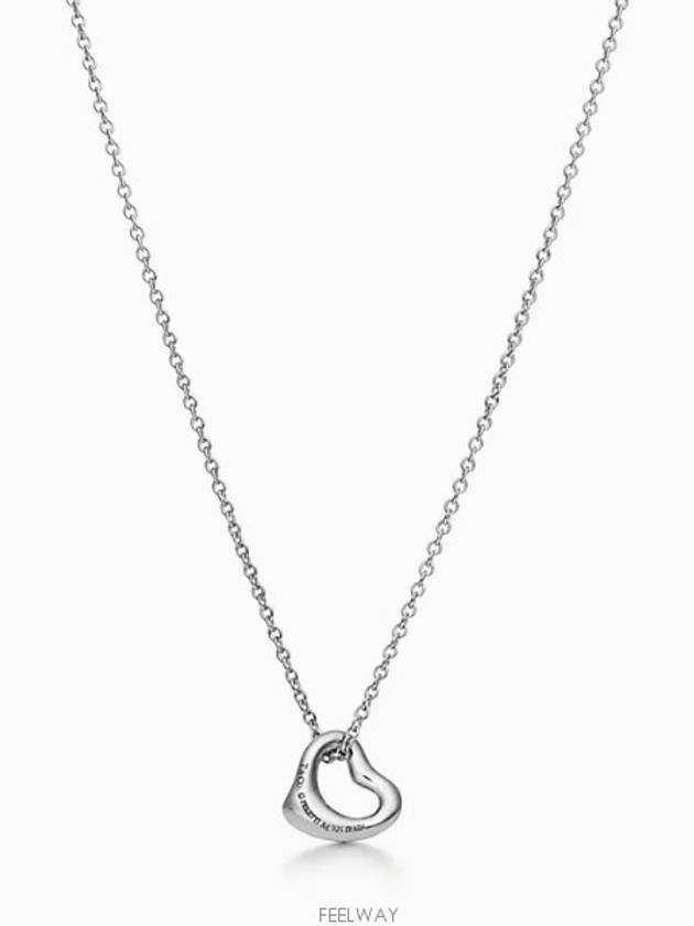 Tiffany & Co. Elsa Peretti Open Heart Pendant 7mm Necklace Sterling Silver - TIFFANY & CO. - BALAAN 2