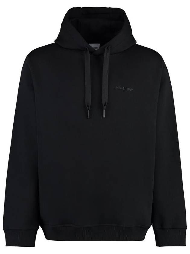 Check EDK Cotton Hoodie Black - BURBERRY - BALAAN 2