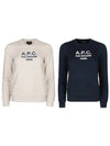 Women's Tina Logo Sweat Sweatshirt Navy - A.P.C. - BALAAN 7