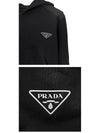 Triangle Logo Cotton Hoodie Black - PRADA - BALAAN 6