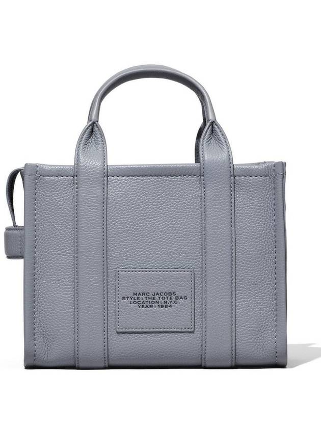 Small Leather Tote Bag Wolf Grey - MARC JACOBS - BALAAN 3