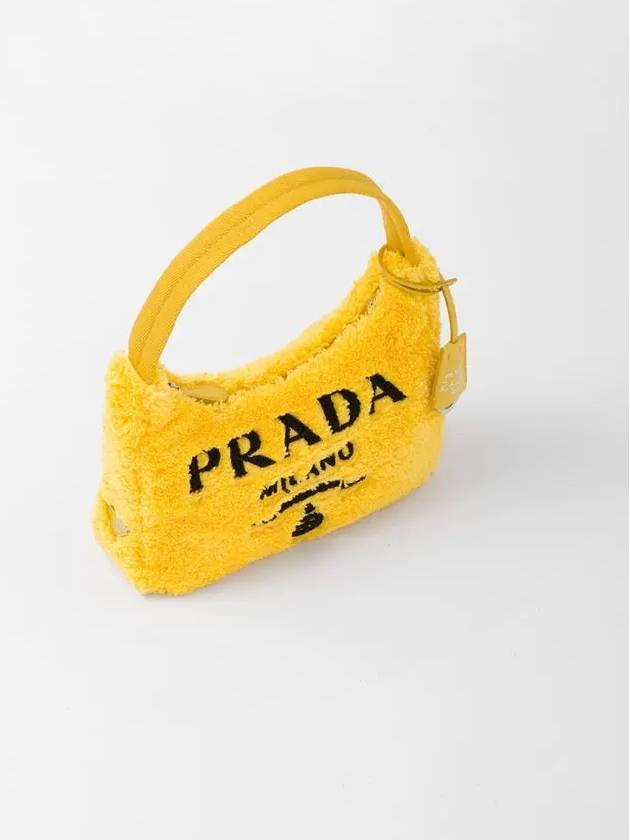 Re-Edition 2000 Terry Hobo Mini Shoulder Bag Yellow Black - PRADA - BALAAN 3