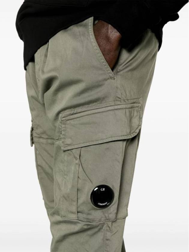 Stretch Sateen Ergonomic Lens Cargo Straight Pants Green - CP COMPANY - BALAAN 3