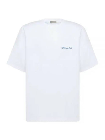 Embroidered Logo Cotton T-Shirt White - DIOR - BALAAN 2