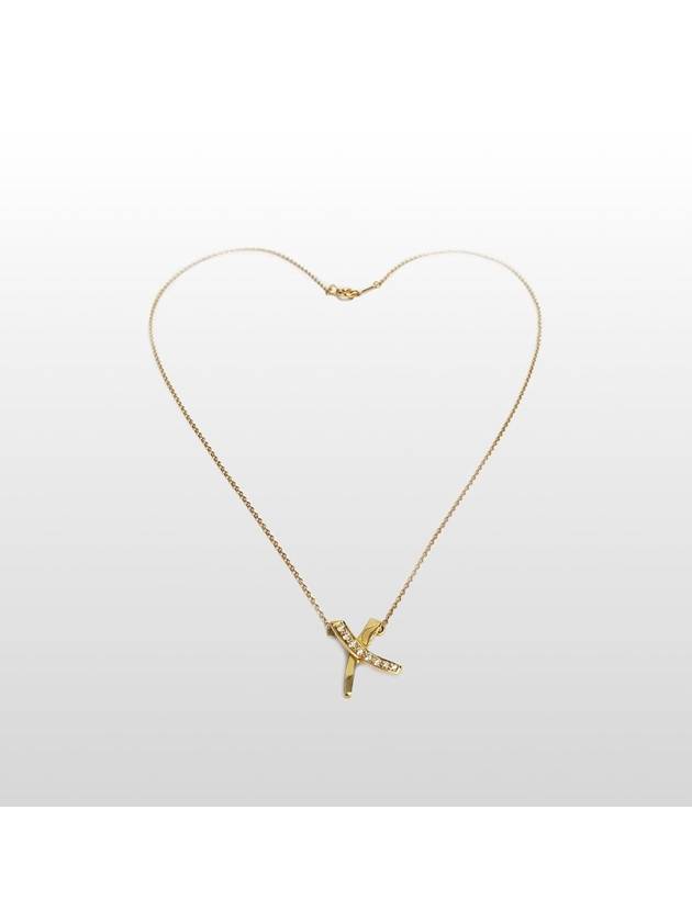 Tiffany Kiss diamond pendant Paloma Graffiti 18K gold necklace - TIFFANY & CO. - BALAAN 7