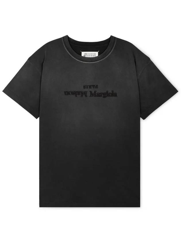 Reverse Logo Short Sleeve T-Shirt Washed Black - MAISON MARGIELA - BALAAN 4