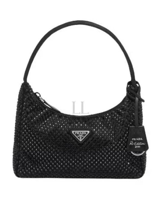 Crystal Satin Mini Bag Black - PRADA - BALAAN 2