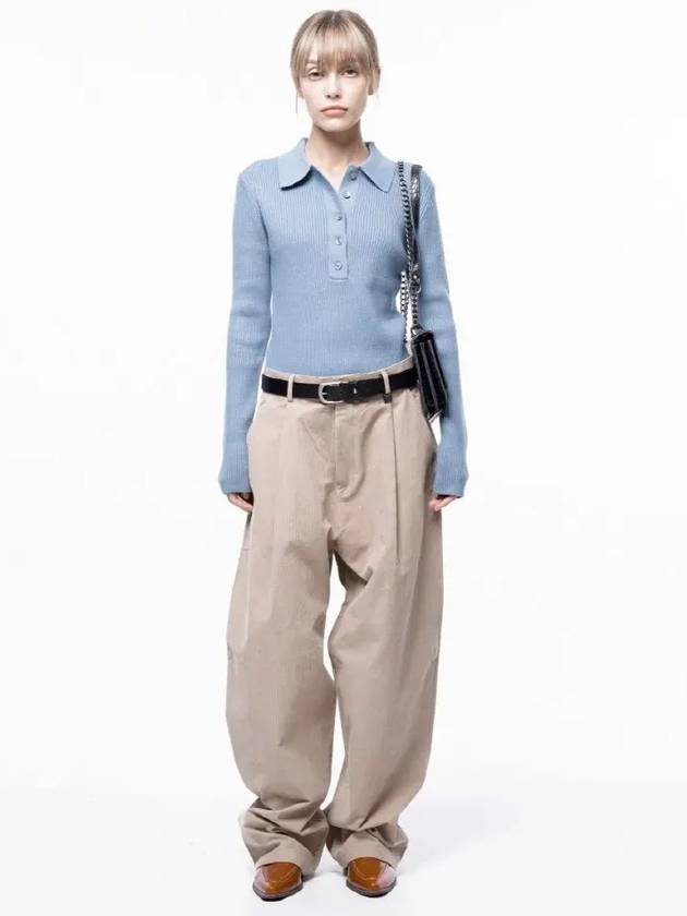 four woman women s M243PT01BEW corduroy one tuck wide pants beige - CHANCE'S NOI - BALAAN 7