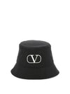 V Logo Signature Bucket Hat Black White 5Y2HGA11LBK0NI - VALENTINO - BALAAN 1