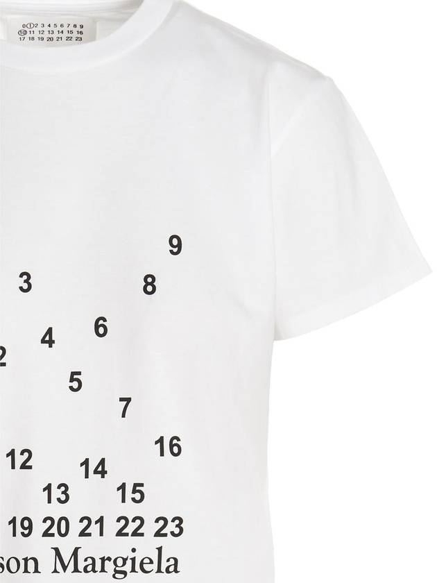 Numeric Logo Short Sleeve T-Shirt White - MAISON MARGIELA - BALAAN 4