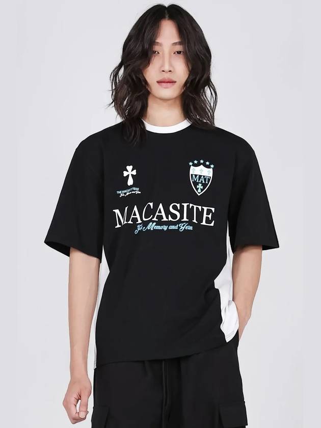 Football Cotton Short Sleeve T-Shirt Black - MACASITE - BALAAN 4