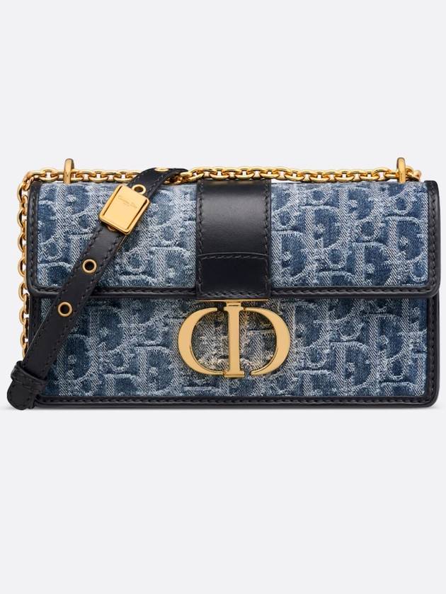 30 Montaine East West Chain Denim Cross Bag Blue - DIOR - BALAAN 3