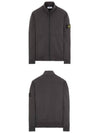 Waffen Patch Cotton Fleece Track Jacket Charcoal - STONE ISLAND - BALAAN 5