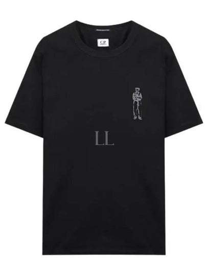 Graphic Logo Short Sleeve T-Shirt Black - CP COMPANY - BALAAN 2