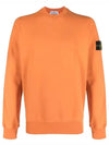 Wappen Patch Crew Neck Sweatshirt Orange - STONE ISLAND - BALAAN 3