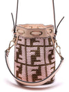 Mon Tresor Raffia Small Bucket Bag Pink - FENDI - BALAAN 5