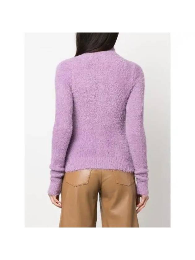 Pamina Textured Zip-Up Cardigan Lilac - ISABEL MARANT - BALAAN 5