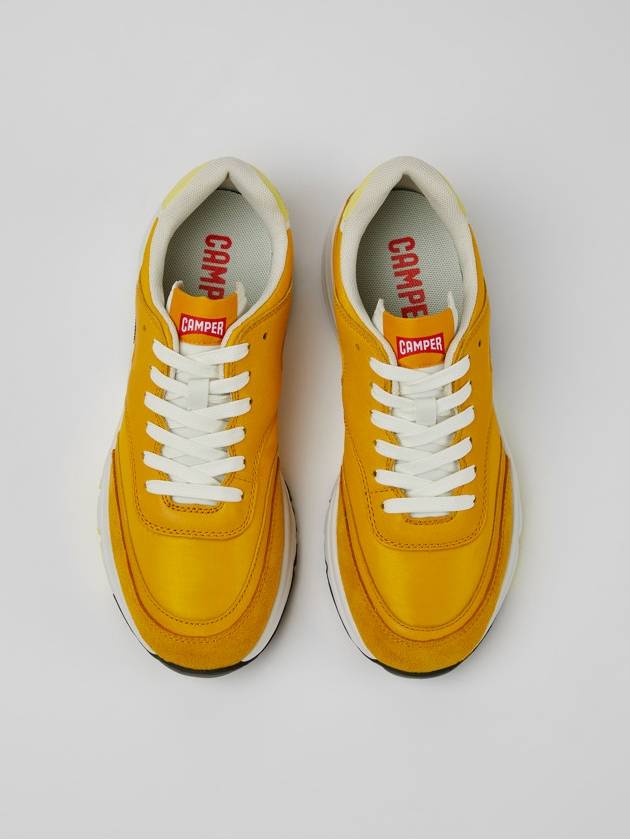 Drift Textile Leather Low Top Sneakers Yellow - CAMPER - BALAAN 2