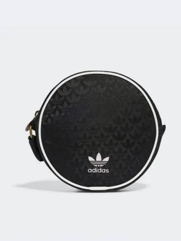 Trefoil Monogram Jacquard Round Bag BLACKwhite - ADIDAS - BALAAN 1