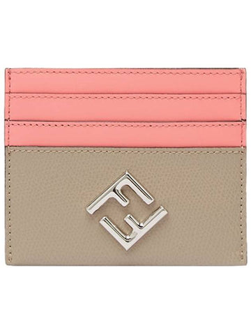 logo card wallet pink beige - FENDI - BALAAN.