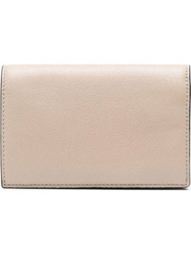 The Slim 84 Colorblock Leather Half Wallet Beige Black - MARC JACOBS - BALAAN 1