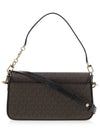 Bradshaw Small Logo Convertible Shoulder Bag Black Brown - MICHAEL KORS - BALAAN 4