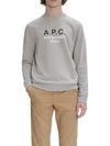 Logo Print Cotton Sweatshirt Heather Grey - A.P.C. - BALAAN 3