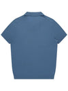 Men's Polo Open Collar Short Sleeve Knit Aquamarine - SOLEW - BALAAN 3