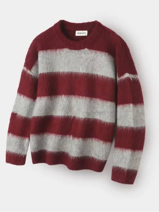 Wool brush striped knit gray - INDUST - BALAAN 8