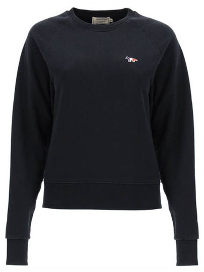 Tricolor Fox Patch Adjusted Sweatshirt Black - MAISON KITSUNE - BALAAN 2