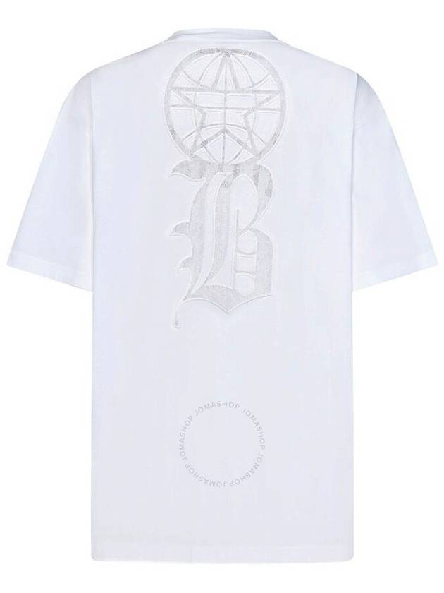 Lace Logo Cotton Oversized Short Sleeve T-Shirt White - BURBERRY - BALAAN 3