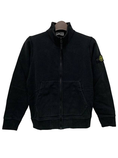 Kids Waffen Patch High Neck Zip up Cardigan 10 12 Black 791661120 V0029 - STONE ISLAND - BALAAN 2