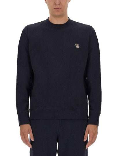 Zebra Patch Organic Cotton Sweatshirt Navy - PAUL SMITH - BALAAN 2