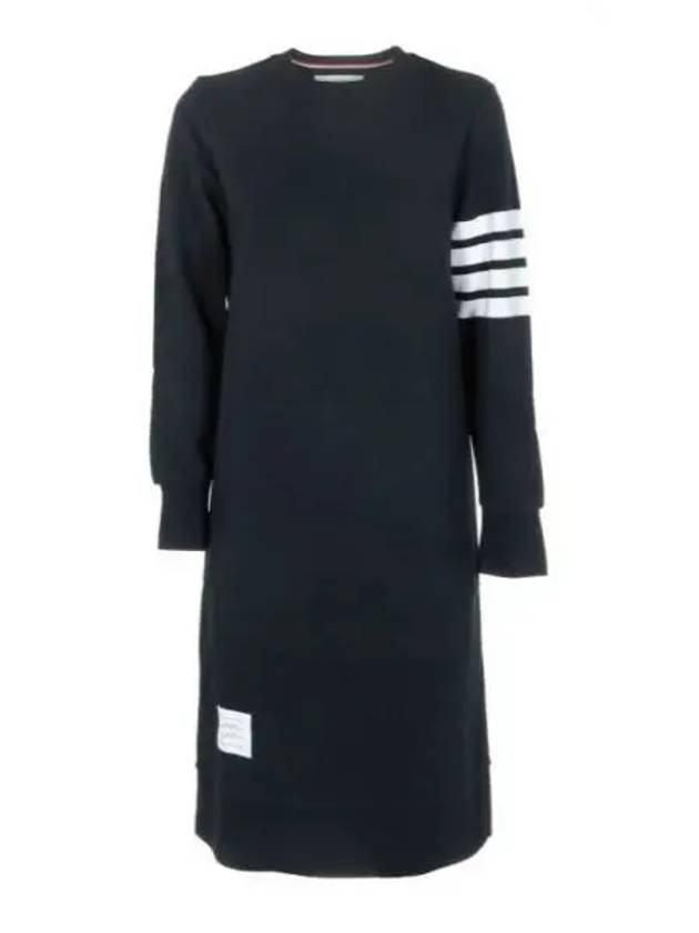 Classic Loopback 4-Bar Sweater Midi Dress Light Navy - THOM BROWNE - BALAAN 2