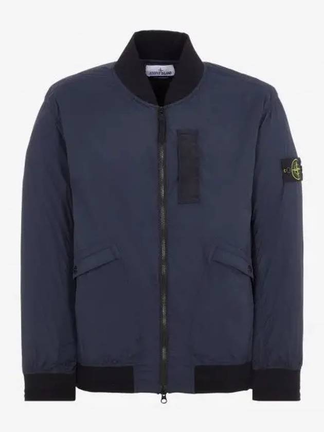 Skin Touch Nylon TC Primaloft Bomber Jacket Blue - STONE ISLAND - BALAAN 2