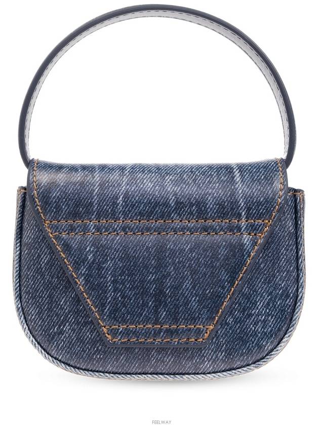1DR Denim Print Leather Mini Bag Blue - DIESEL - BALAAN 5