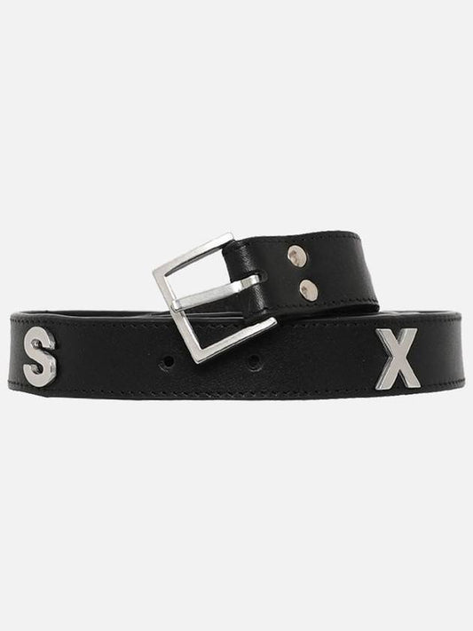 sex letter leather belt black - MARTINE ROSE - BALAAN 2