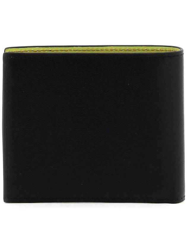 Logo Color Block Leather Half Wallet Black - PAUL SMITH - BALAAN 4