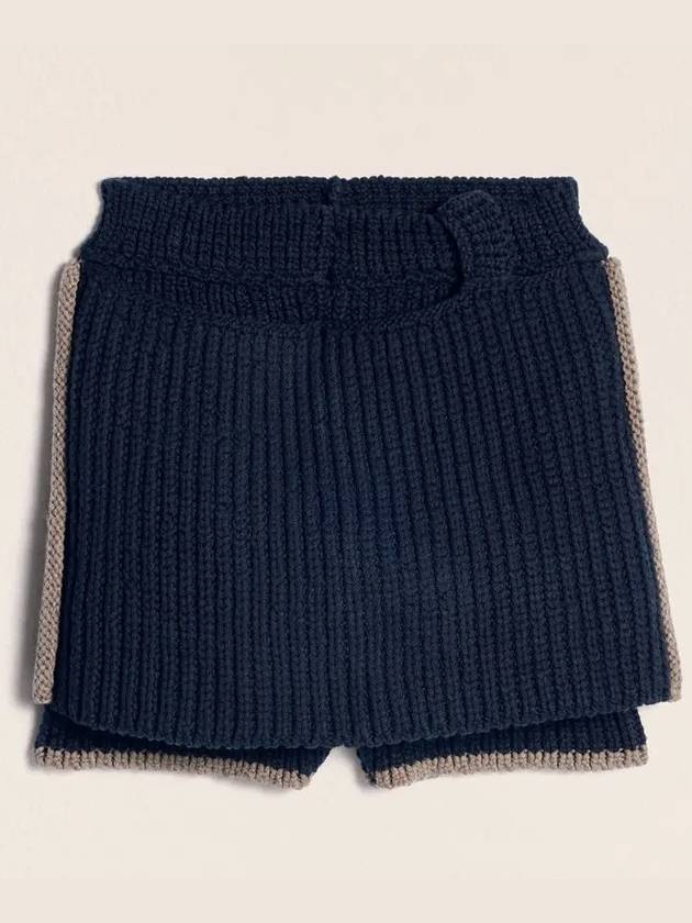 Women's La Jupe Pipa Knit H-Line Skirt Shorts Navy - JACQUEMUS - BALAAN 3