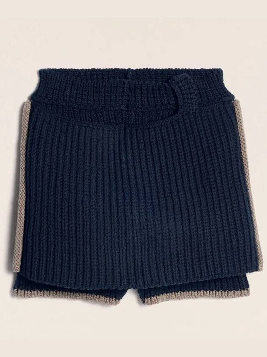 Women's La Jupe Pippa Knit H-Line Skirt Shorts Navy - JACQUEMUS - BALAAN 2
